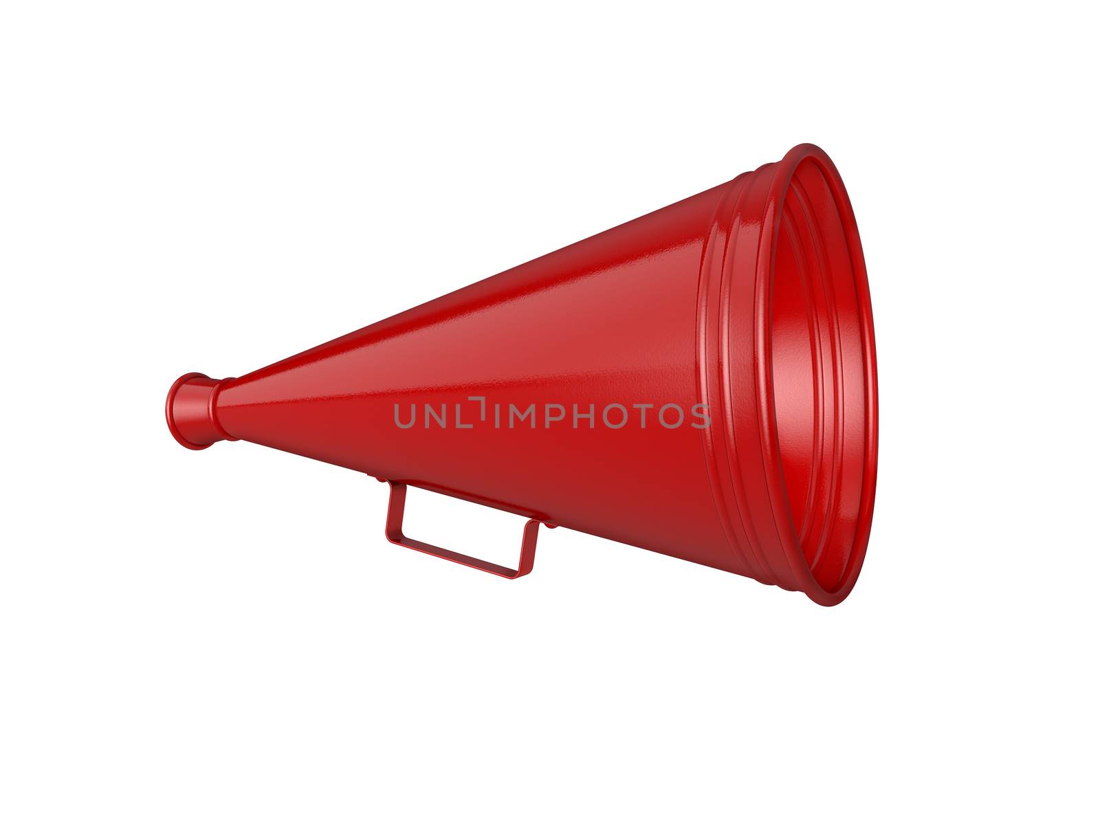 Red megaphone isolated on white by Polakx