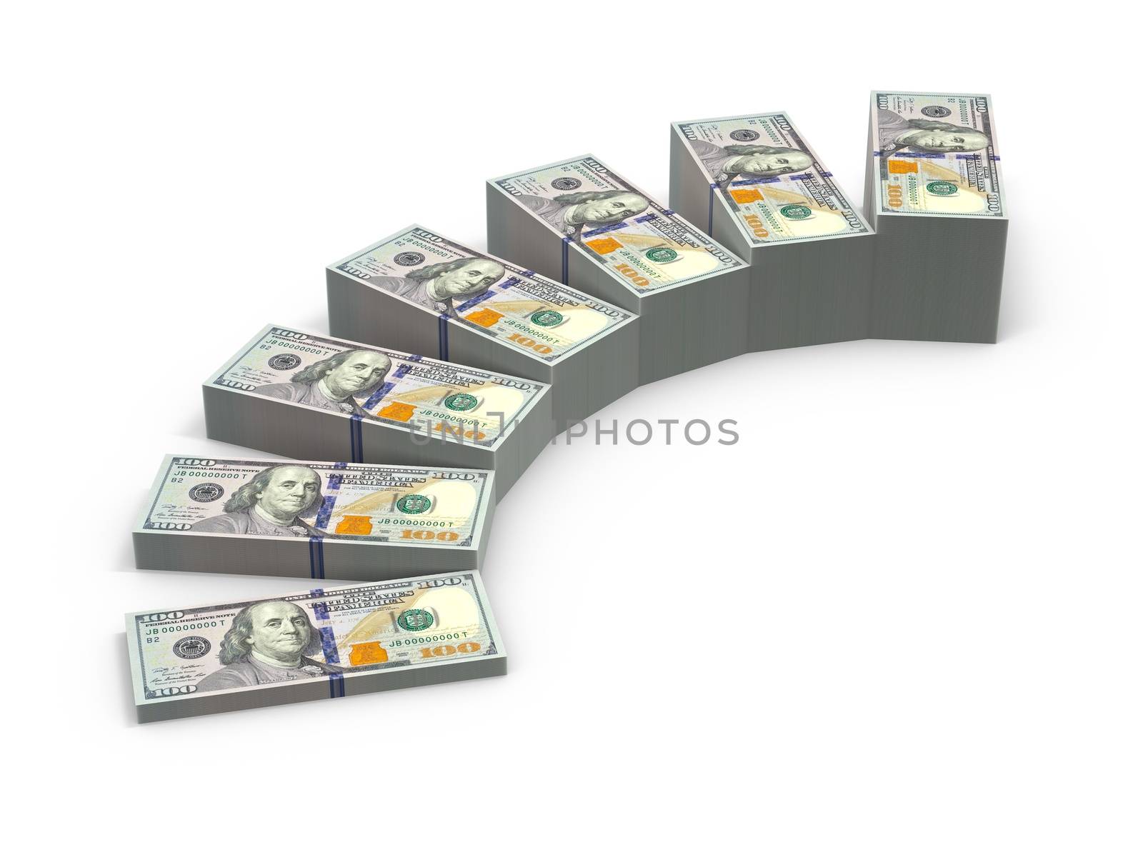 Stairs from stacks of money by Polakx