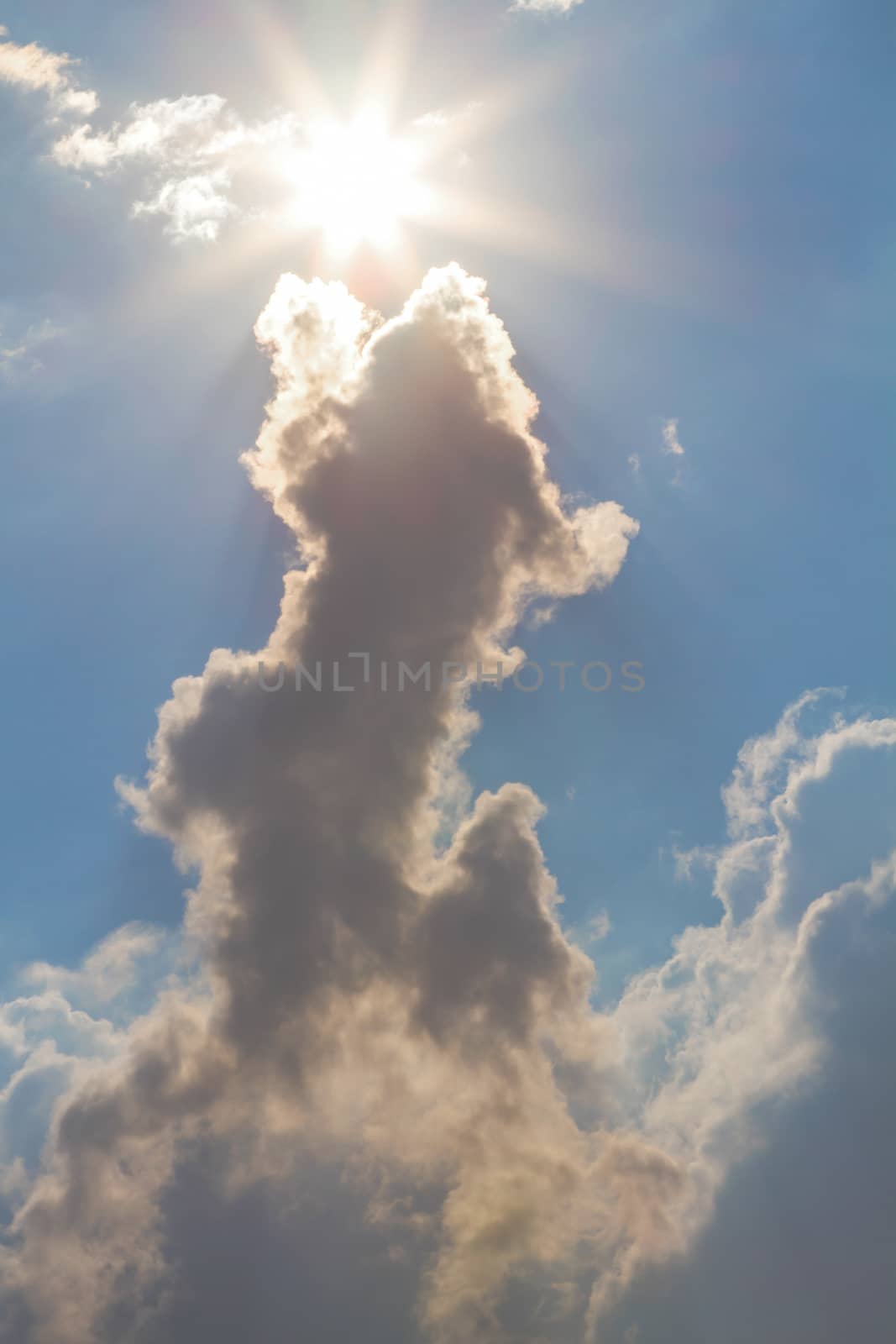 Sun and clouds on sky by sergeisimonov