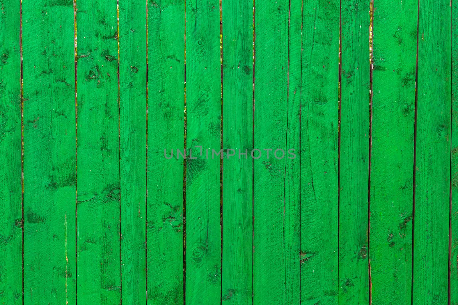 Green color Wooden vertical planks for background or texture
