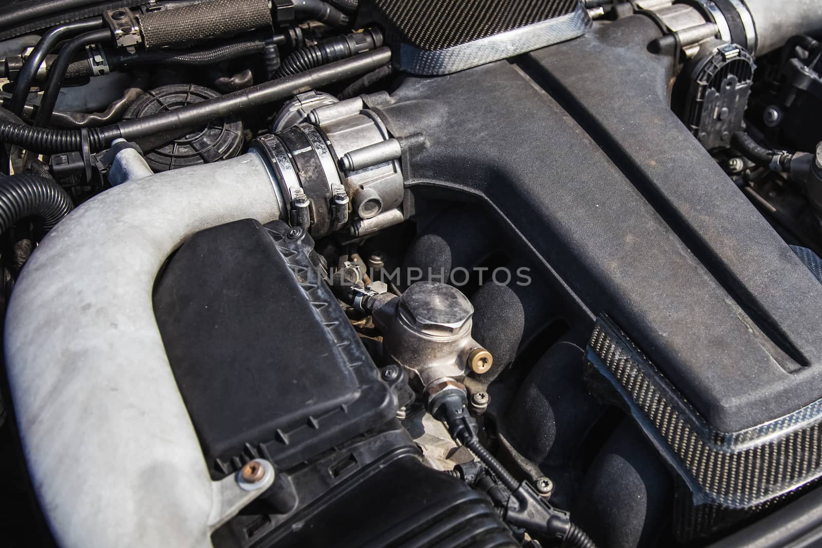Sport car high tech powerful engine