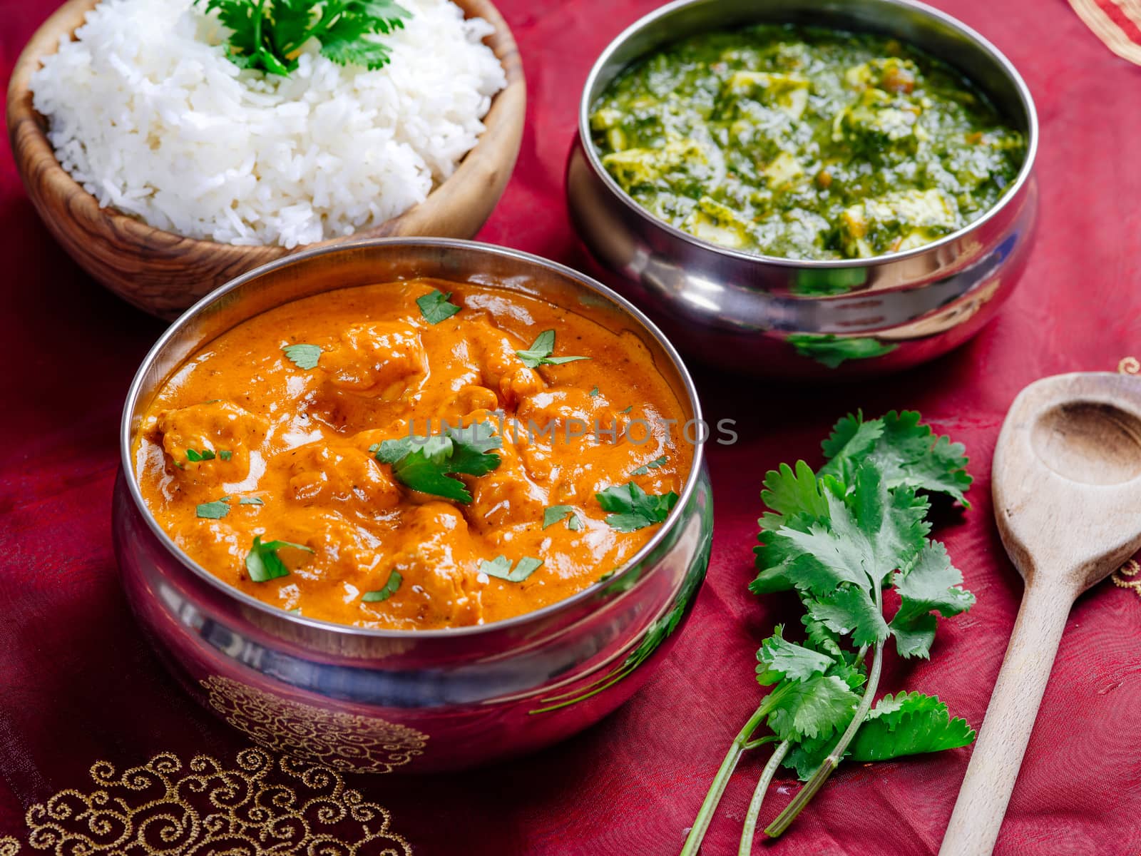 Butter chicken and Saag Paneer by sumners