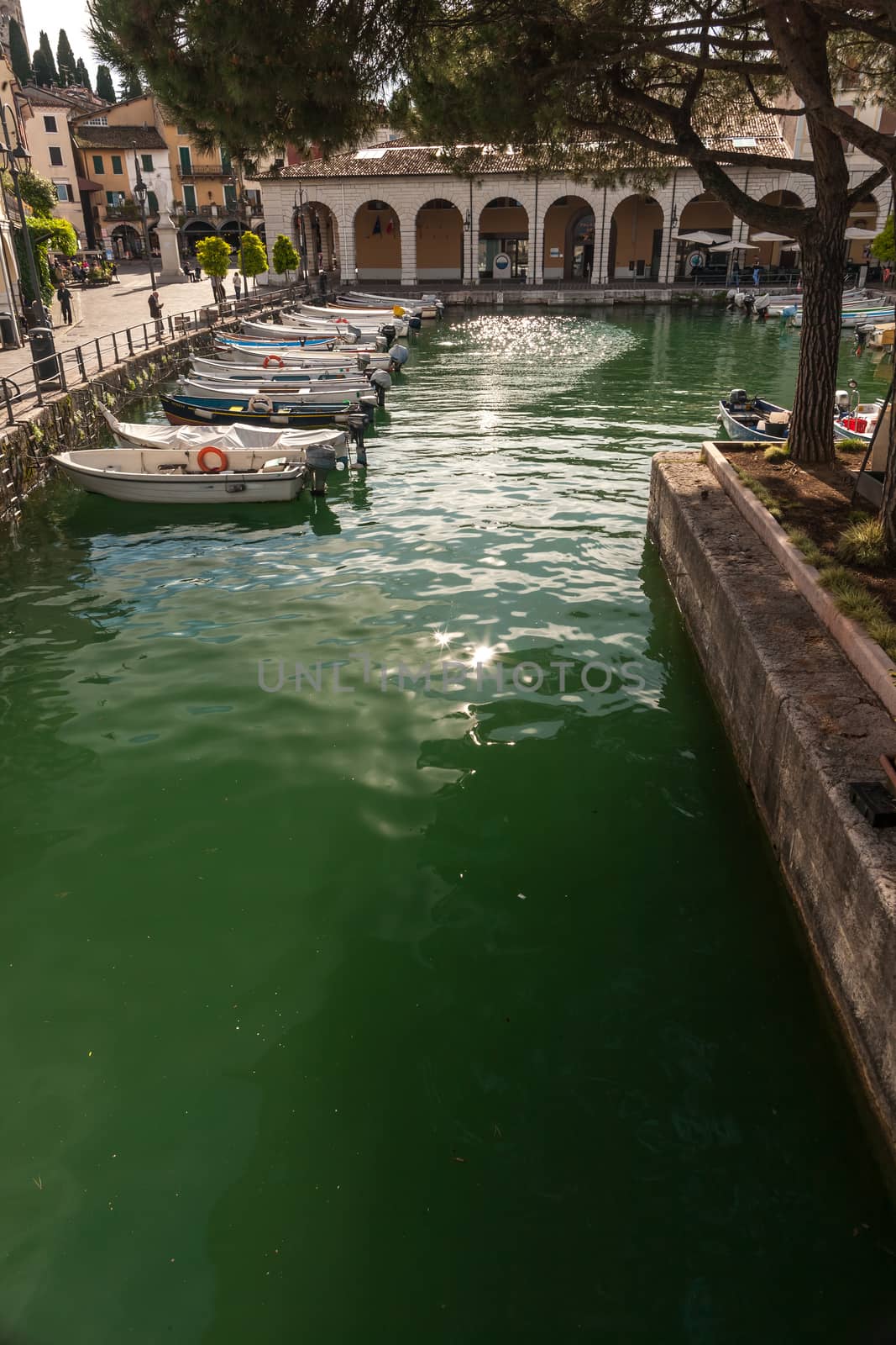 boats in the harbor, Lake Garda by master1305