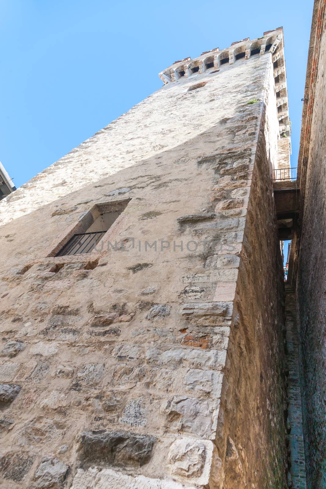 Castello Scaligero Sirmione Castle, built in XIV century, Lake Garda, Sirmione, Italy