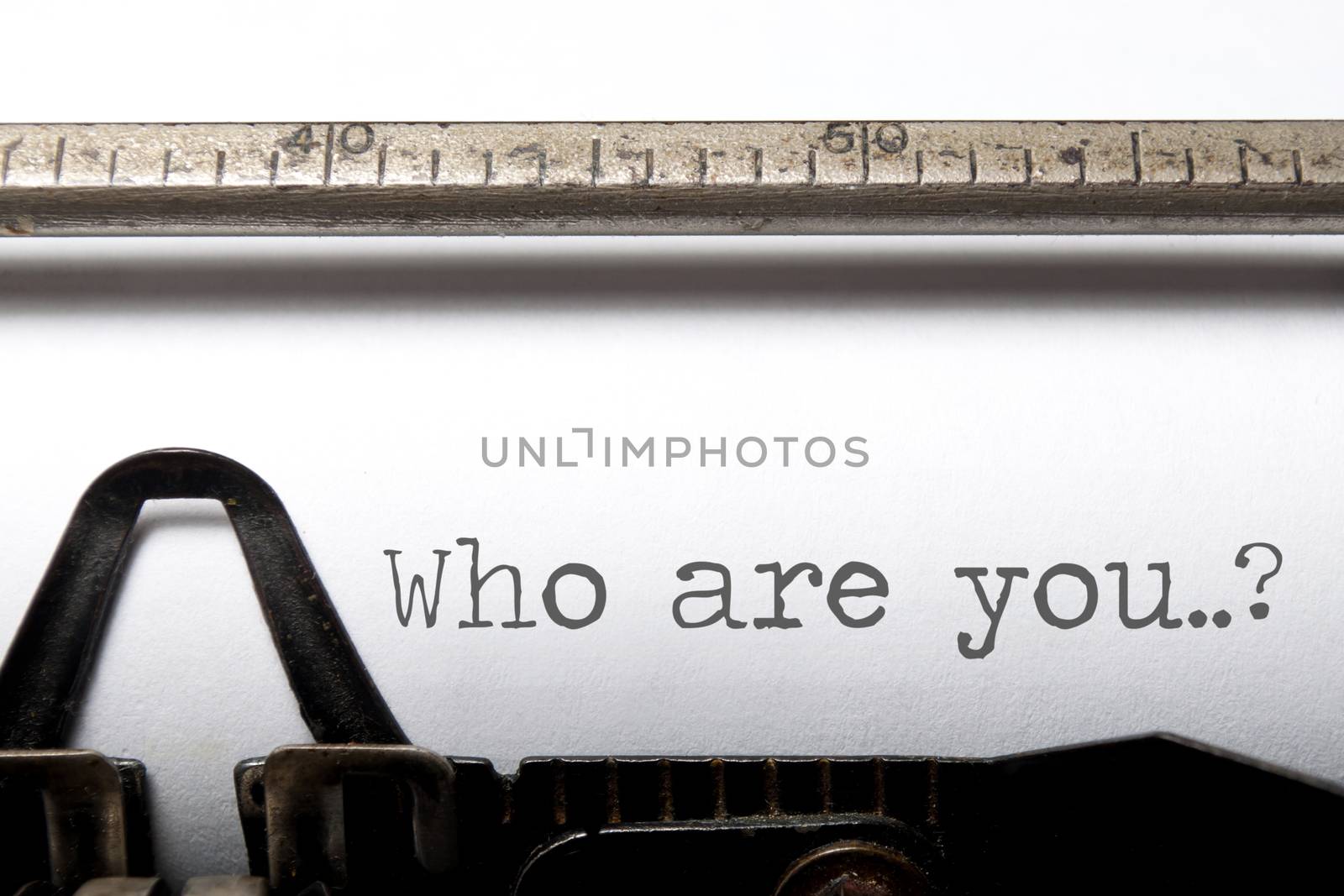 Who are you printed on an old typewriter 