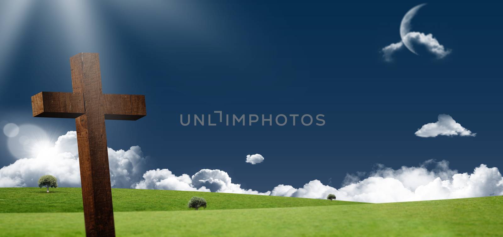 Cross against sky