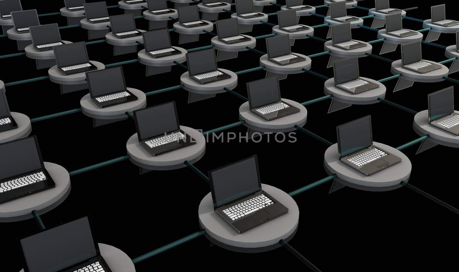 Computer Network and Cloud Computing Servers Art