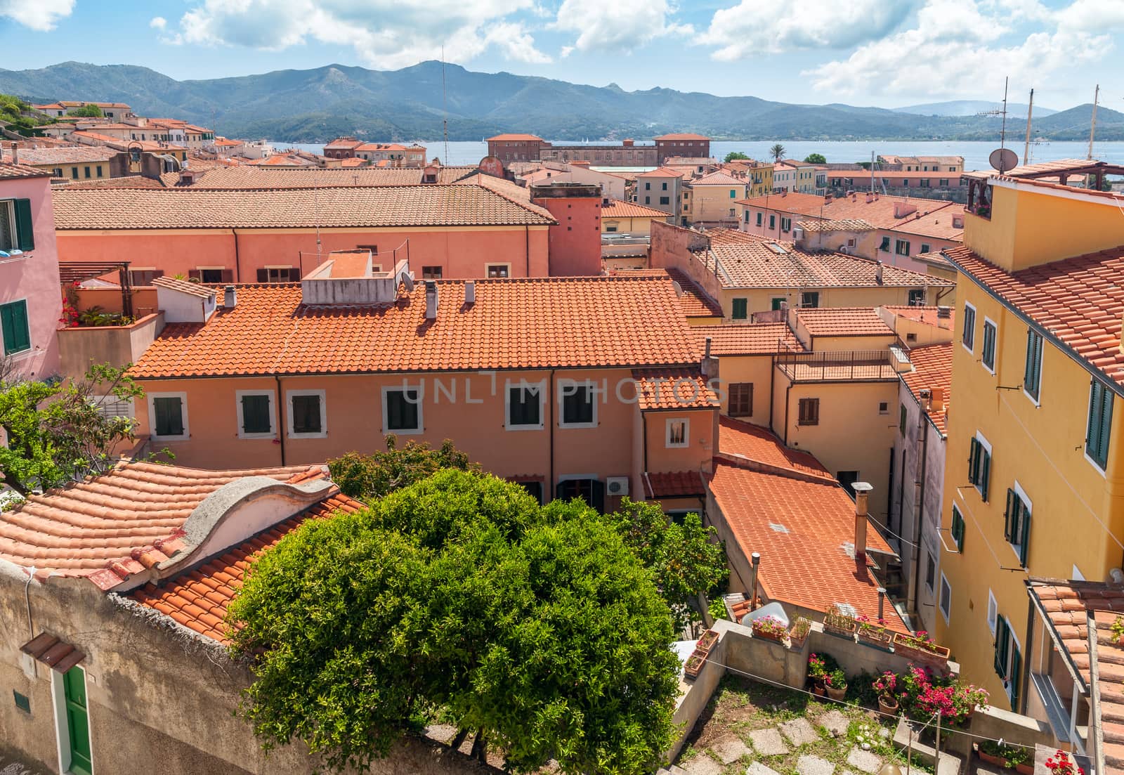 The view from the roof small old town  - Italy