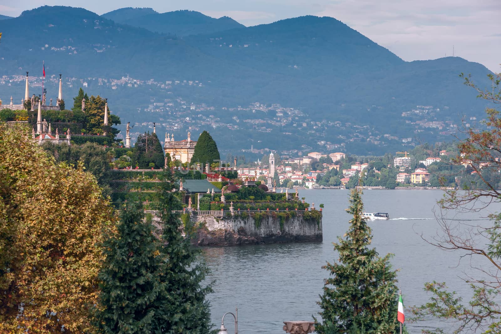 The splendid view of Lago Maggiore,  Italy. 