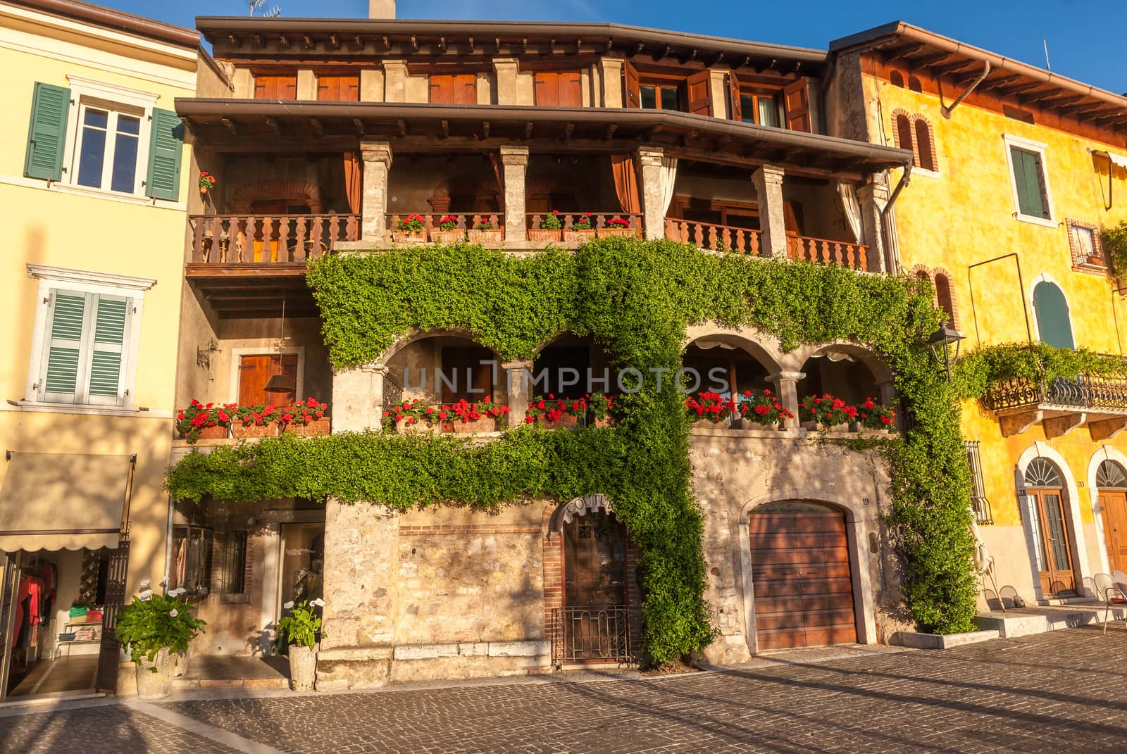 italian facade in  old city in Italy, Europe