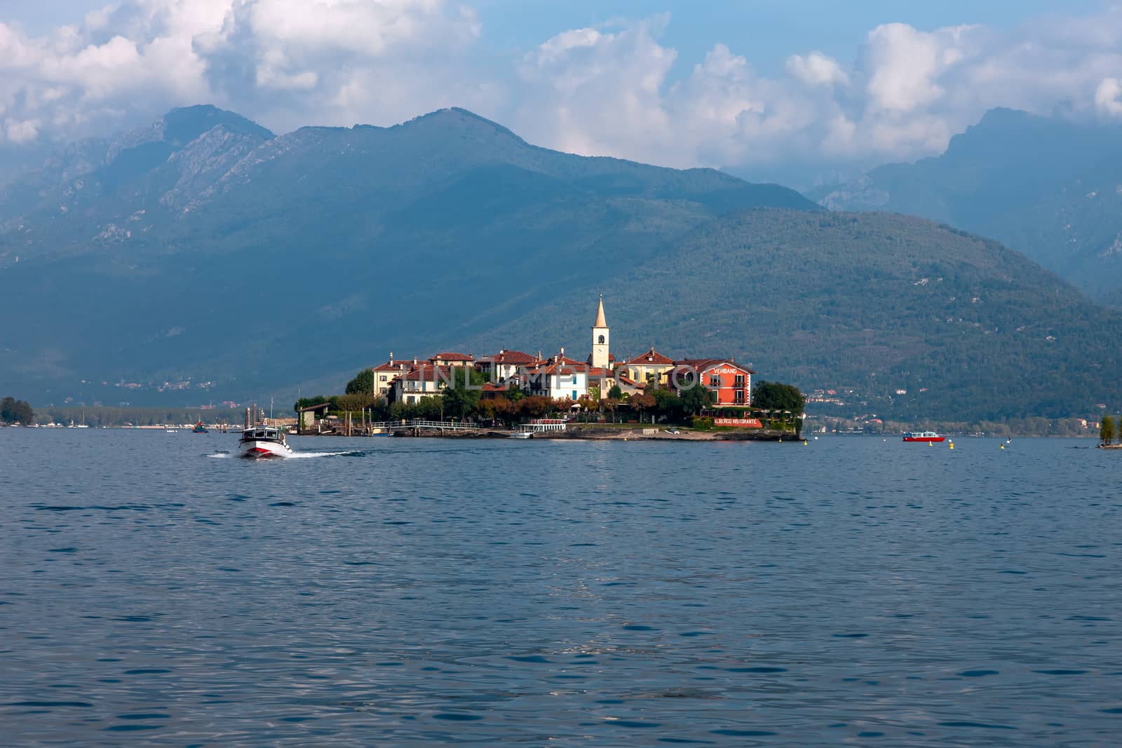 The  splendid landscape of Lago Maggiore,  Italy. 