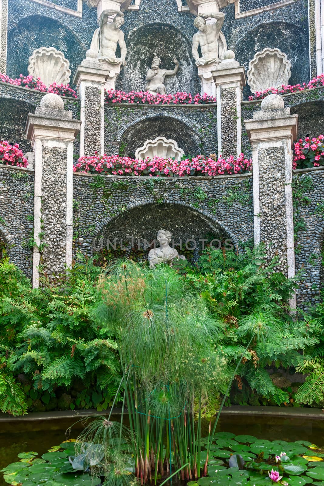 The garden view of Isola Bella, Italy