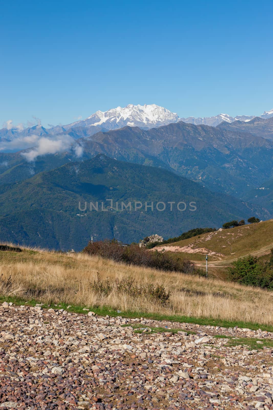 The mountain panorama near Lago Maggiore, Italy