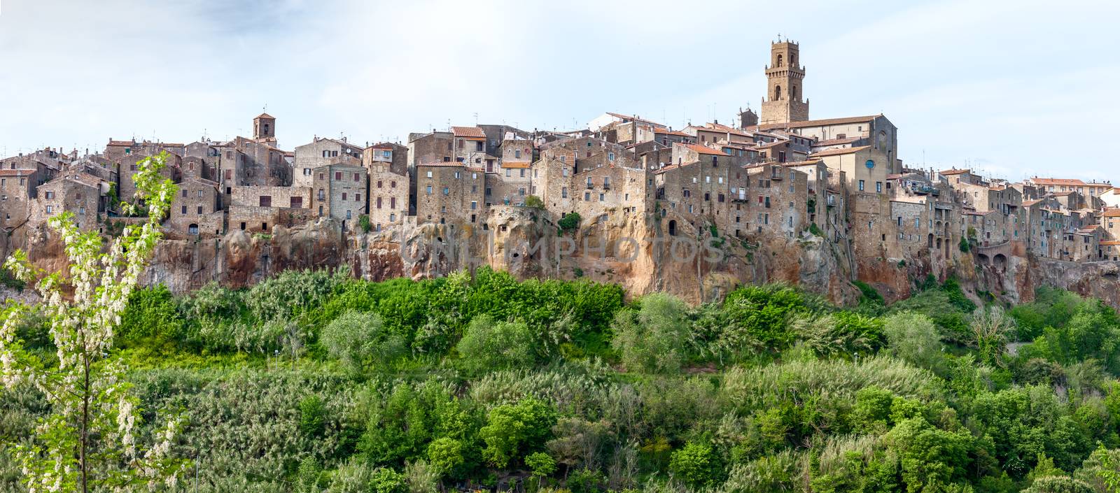 Panorama of the Pitigliano - city on clif in Italy