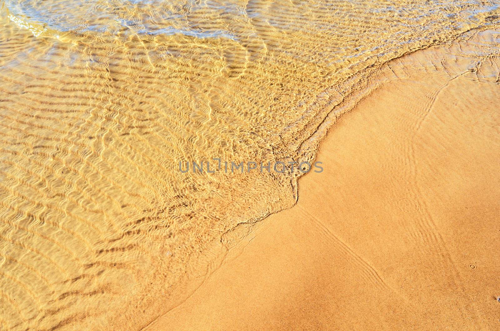 Soft wave on the sandy beach