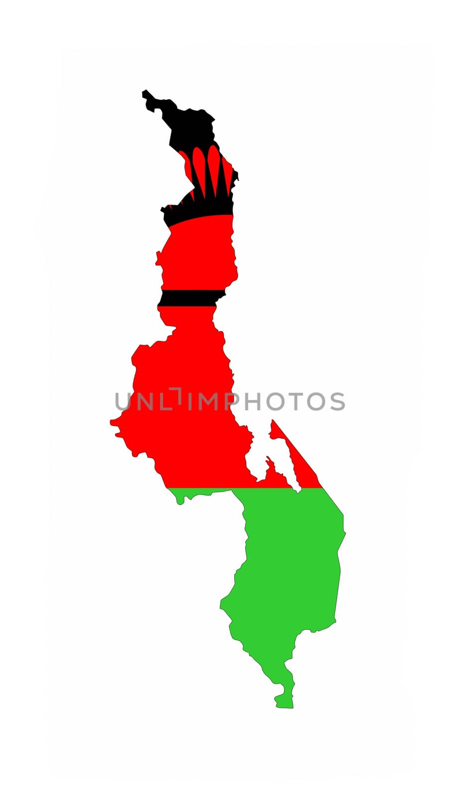 malawi country flag map shape national symbol