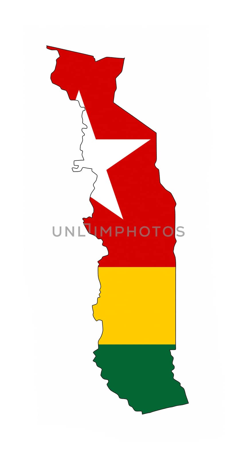 togo country flag map shape national symbol