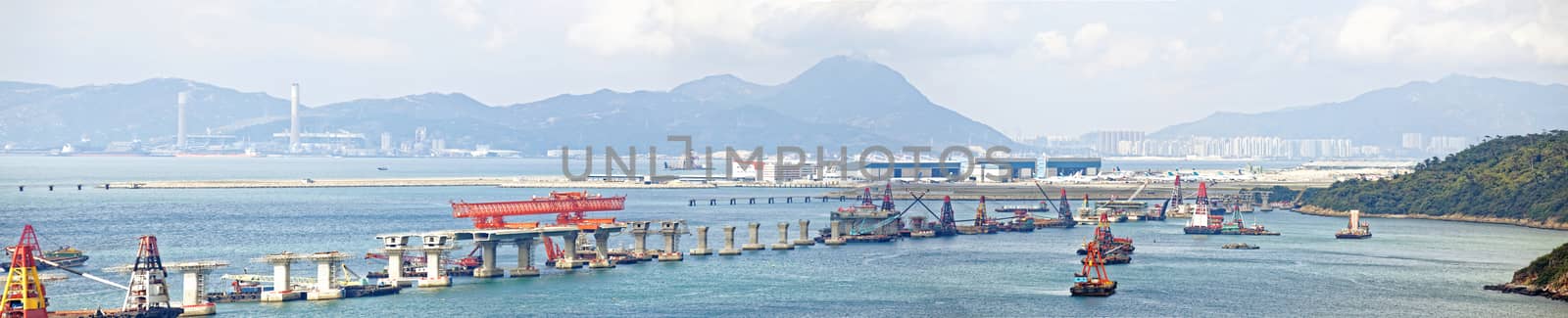 construction site of Hong Kong Zhuhai Macau Macao Bridge by cozyta