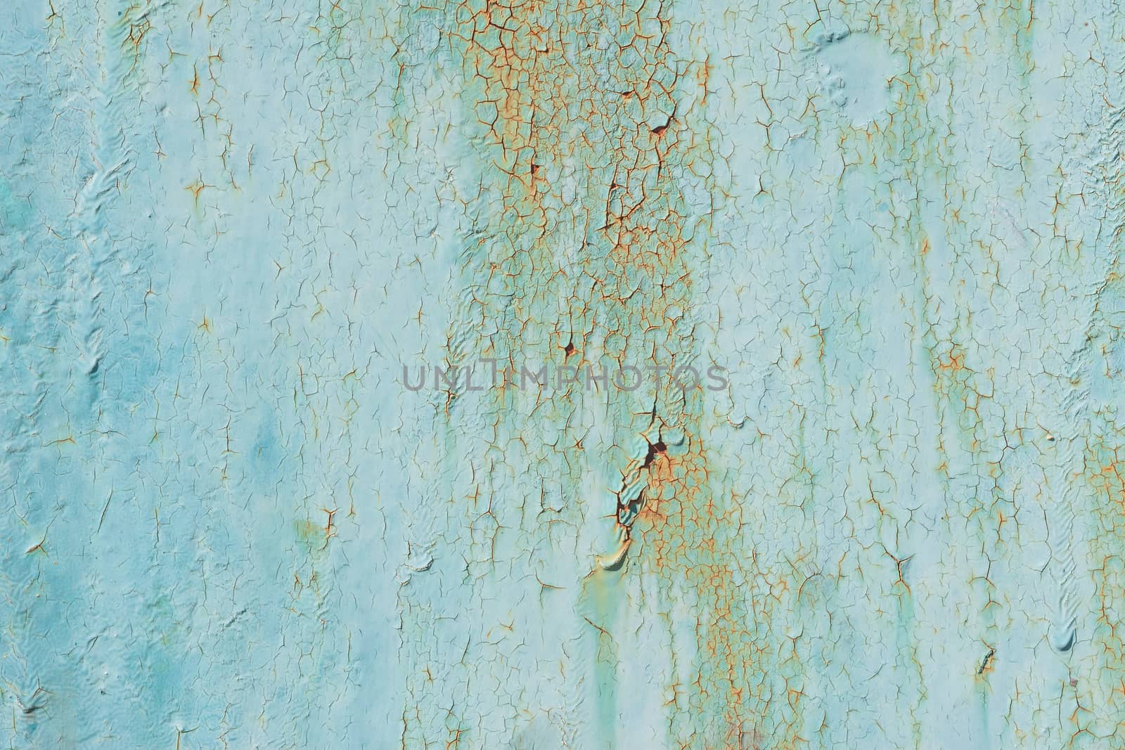 texture of old green peeling paint by Chechotkin