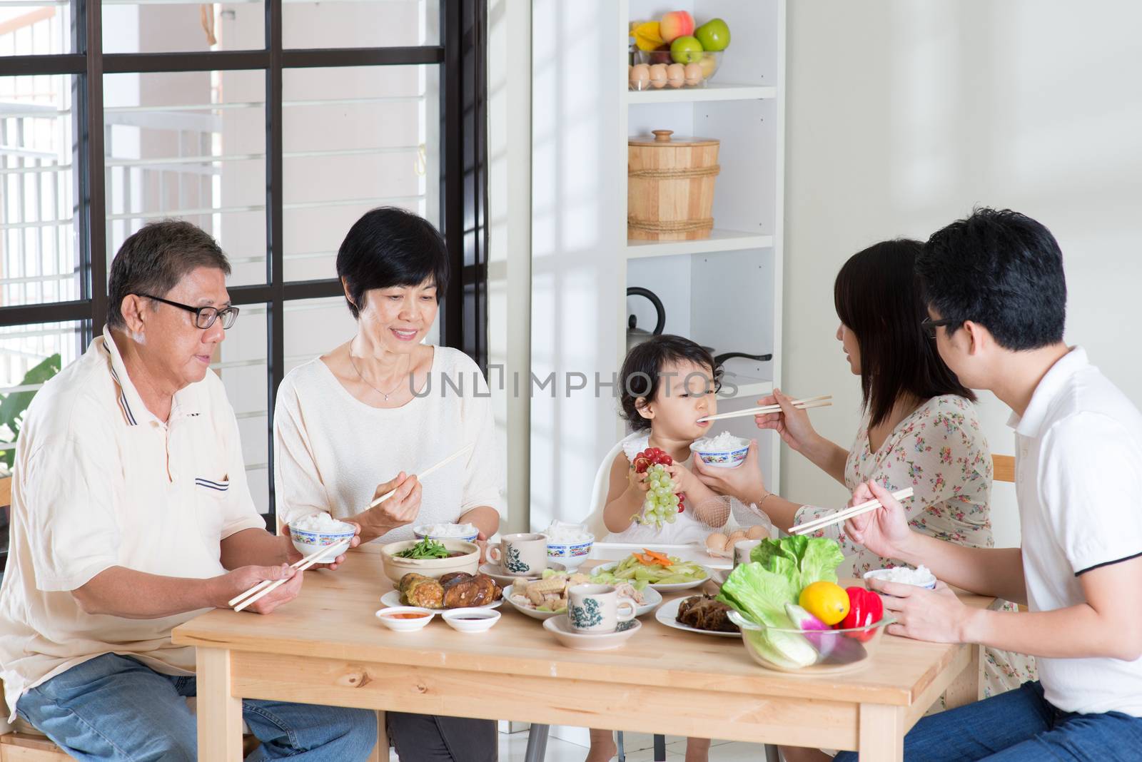 Family eating at home by szefei