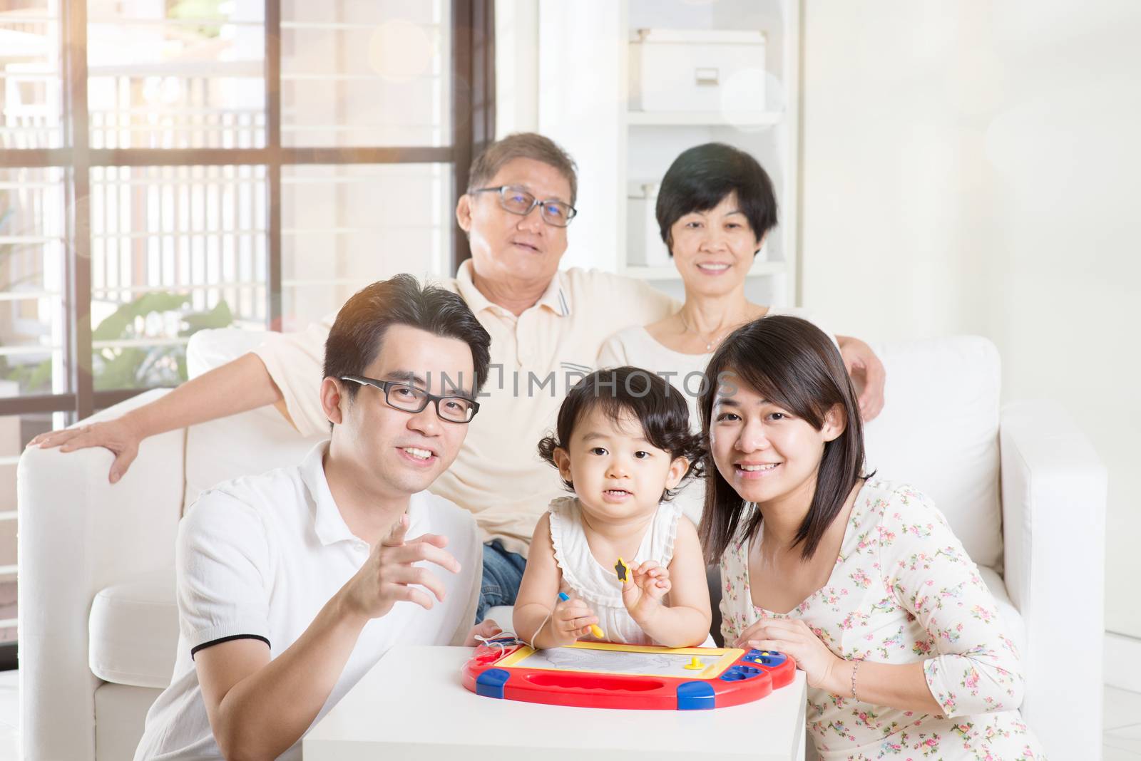 Portrait Of Asian Multi Generation Family