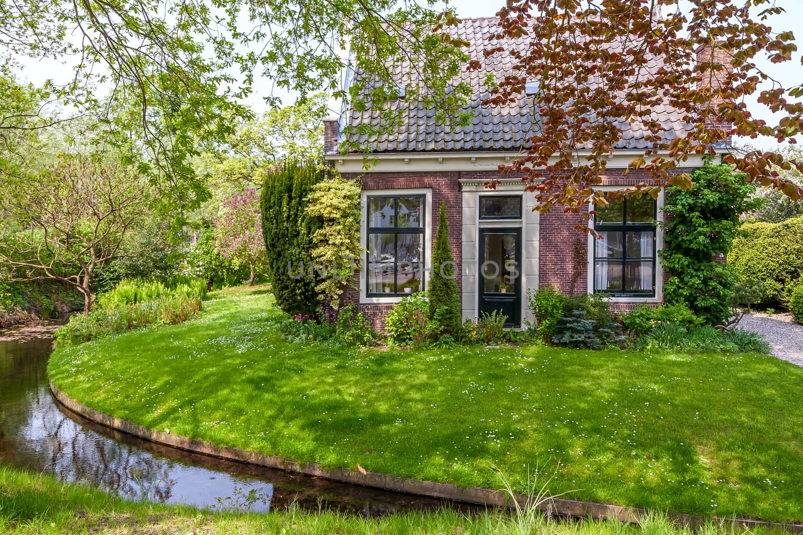 front view of cosy little housel in Netherlands