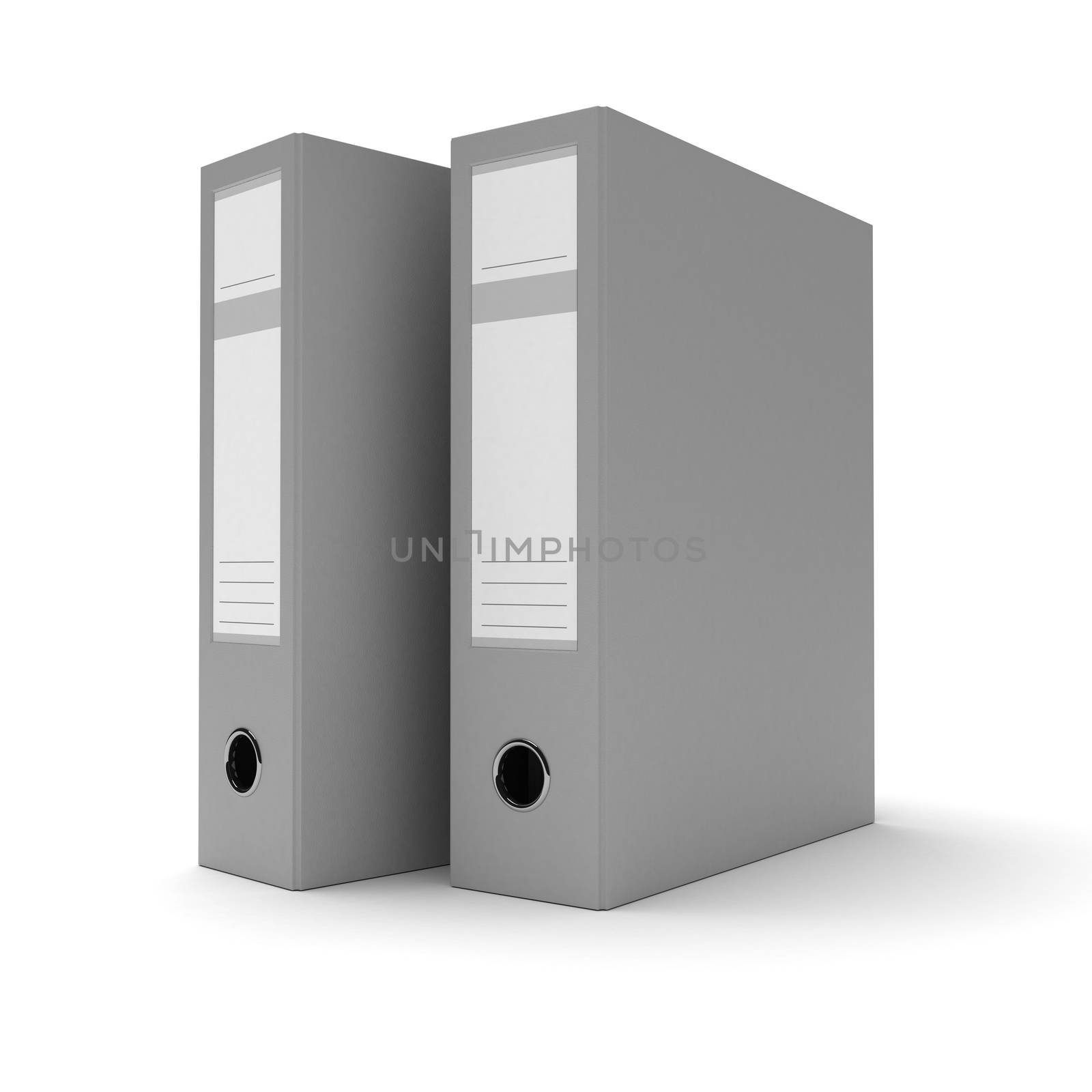 Two ring binders on white background