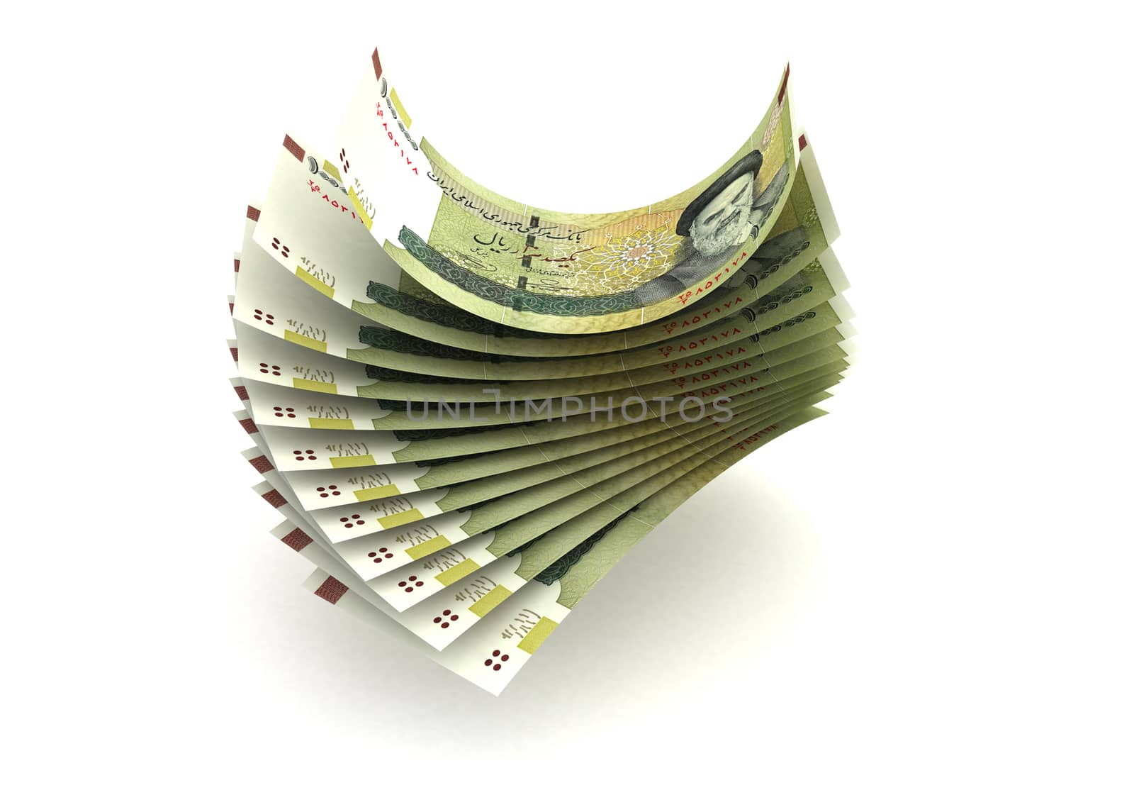 Iranian Rial (isolated with clipping path)