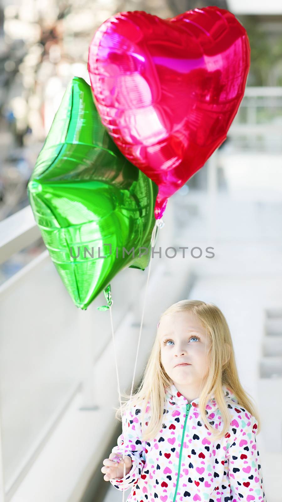 Cute girl with balloons by veronicagomezpola