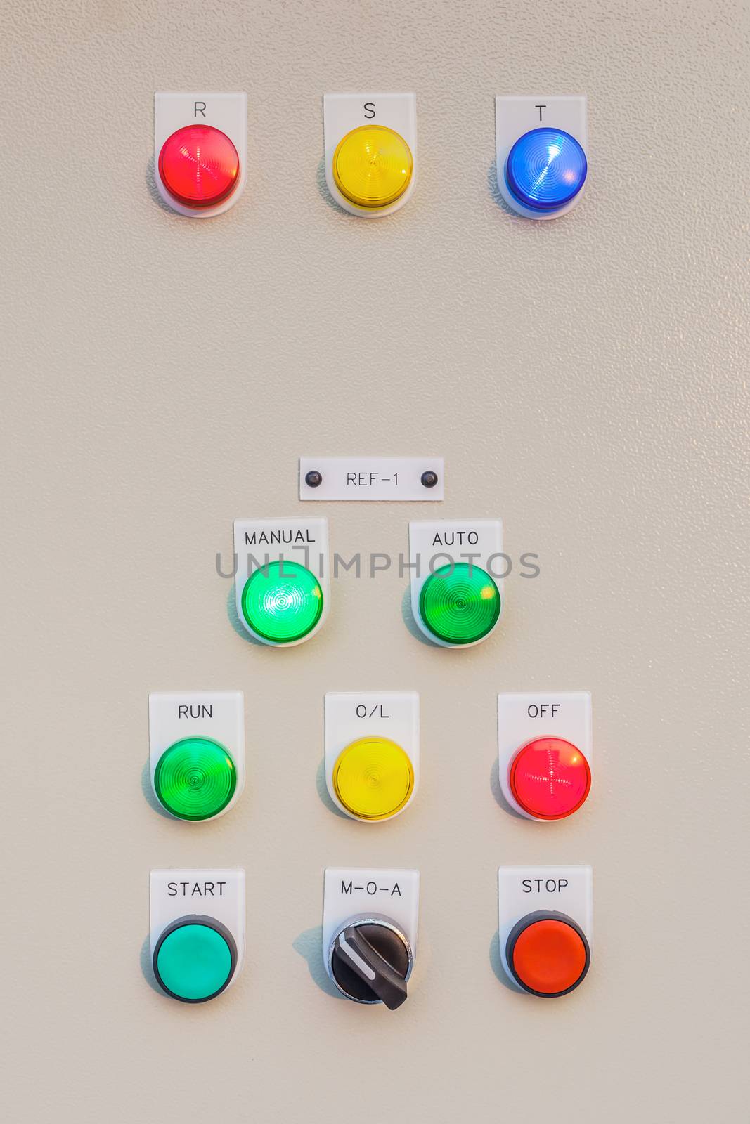 Control panel switch button for main engine room, can use to monitor control electricity in building