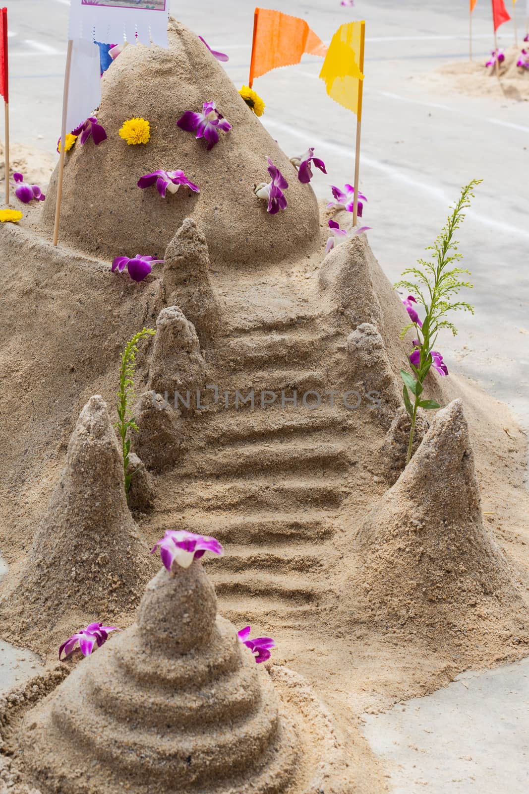 Sand pagoda ceremony, Cultural activities including sand sculptu by FrameAngel