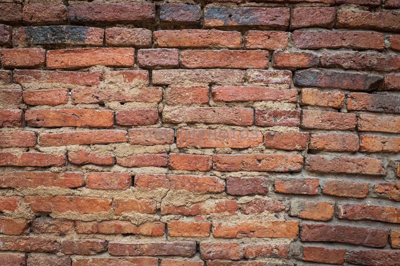 red old brick wall texture background by FrameAngel