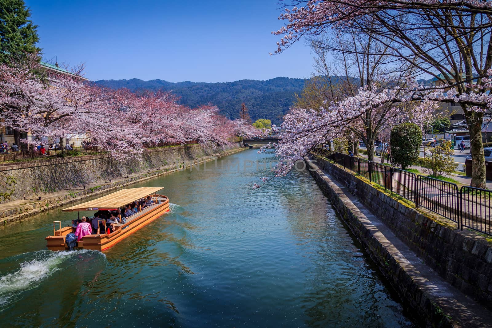 Tour boat in Kyoto