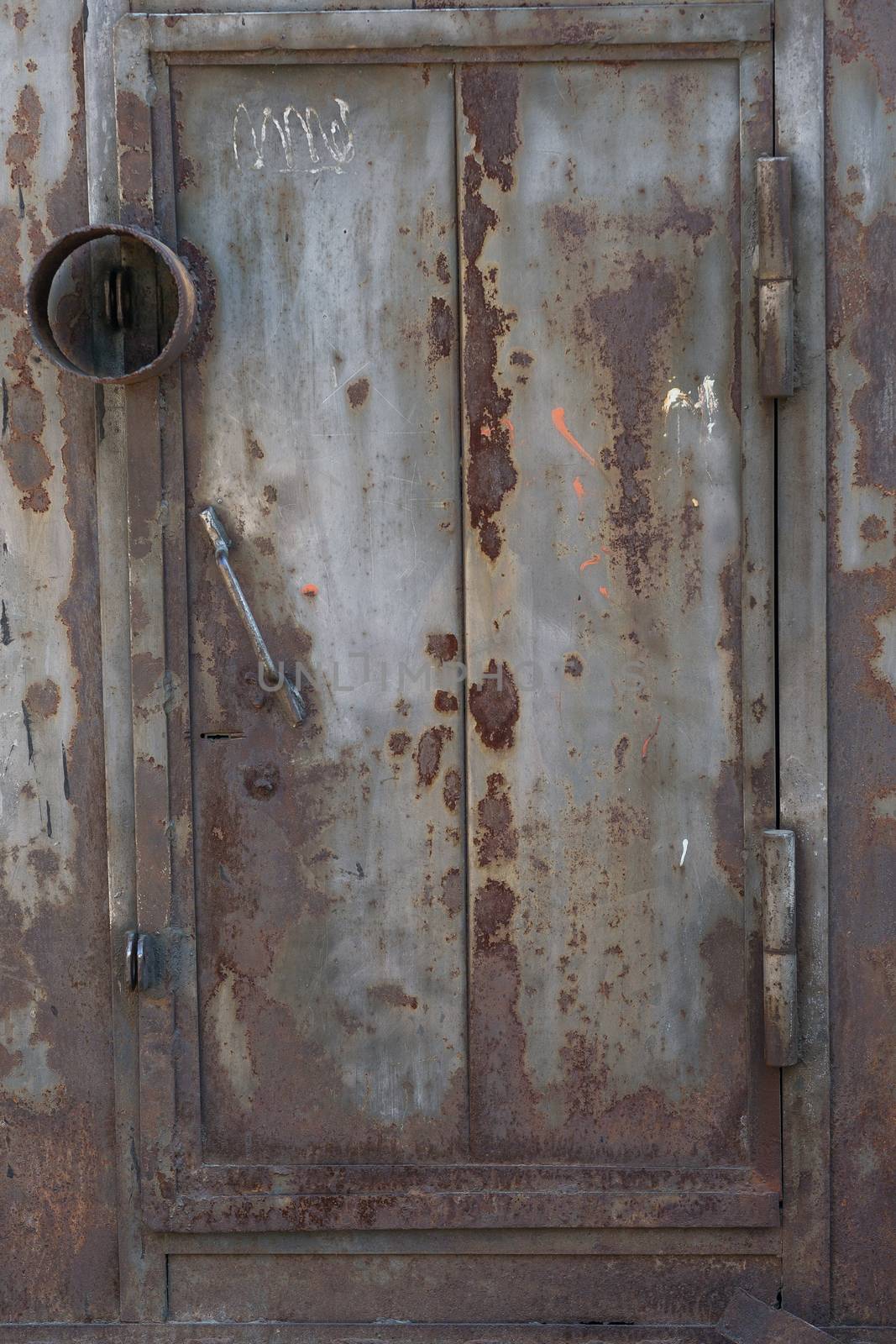 old grunge rusty zinc wall for textured background