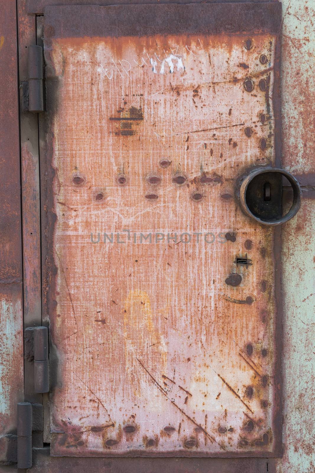 old grunge rusty zinc wall  by anelina