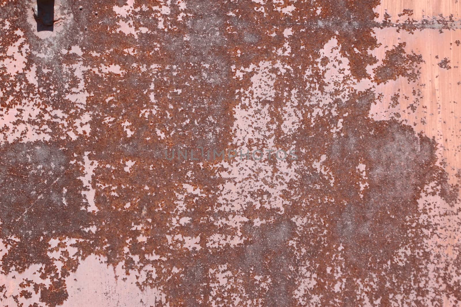 metal rusty surface with peeling  paint by Chechotkin