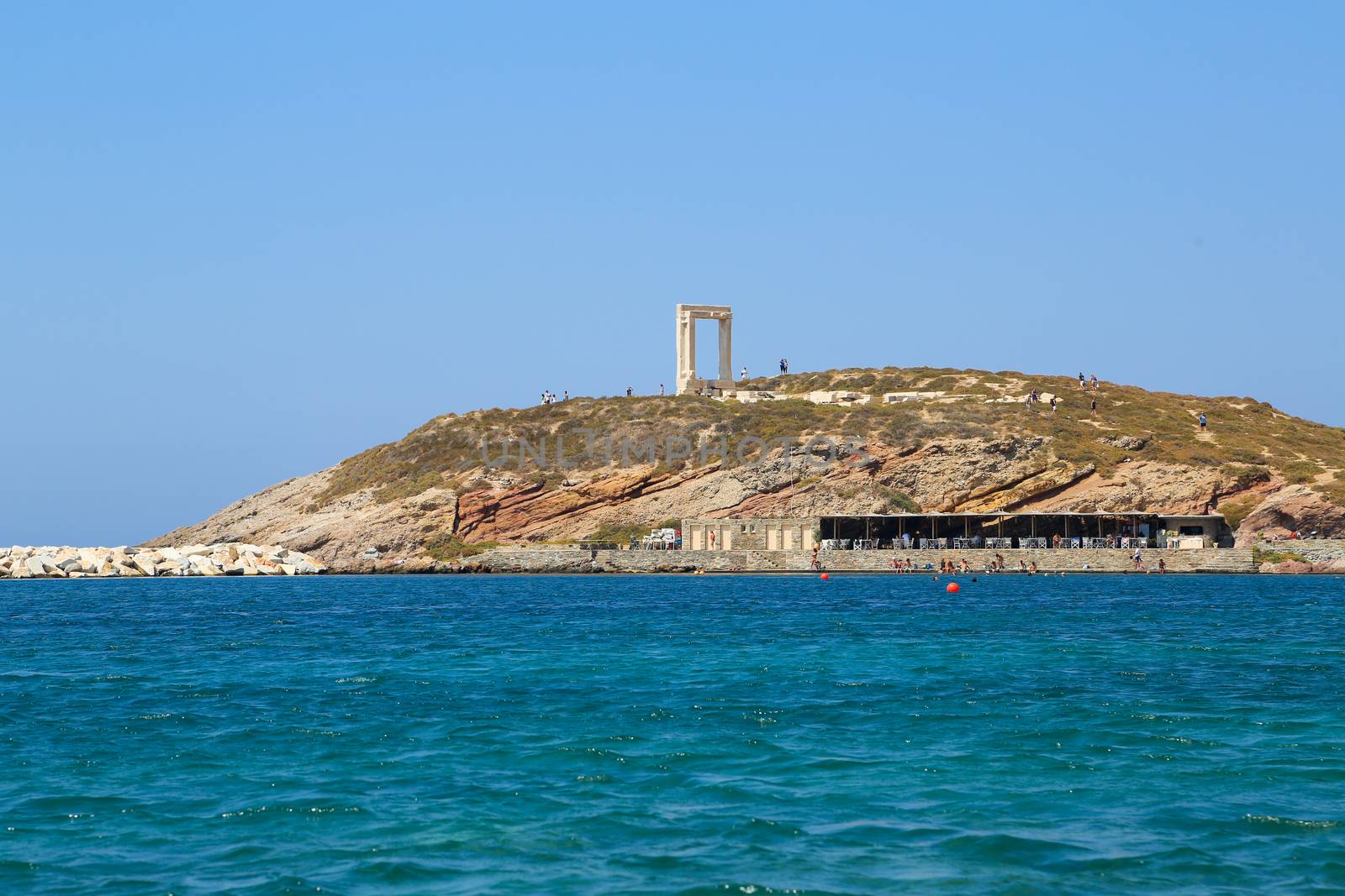 The Portara Gate of the Apollo Temple in Naxos island