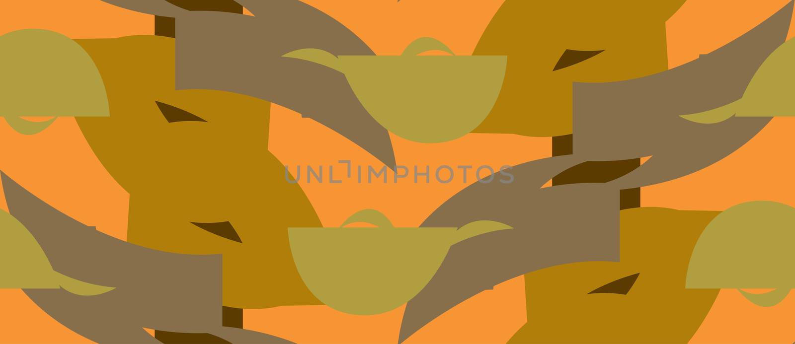 Orange Repeating Abstract Pattern by TheBlackRhino