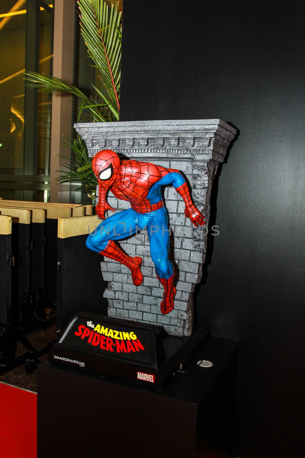 Bangkok - May 2: A Spiderman model in Thailand Comic Con 2015 on May 2, 2015 at Siam Paragon, Bangkok, Thailand.