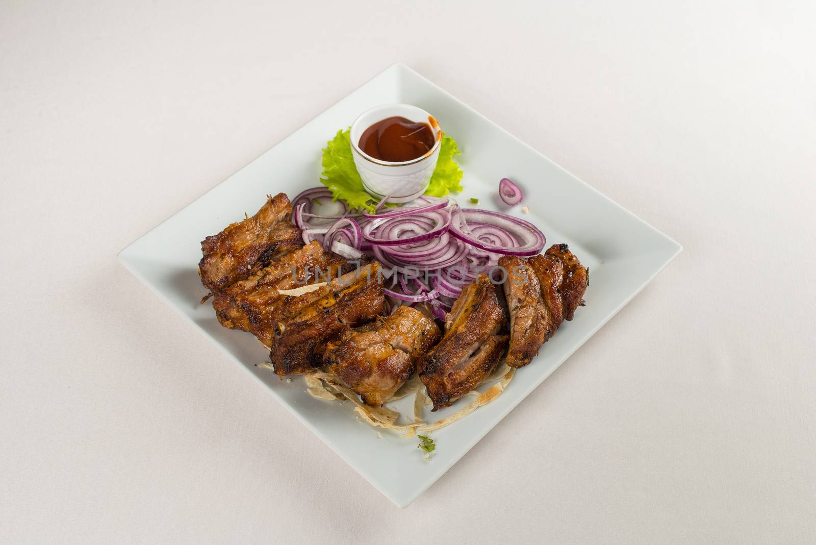 Menu for restaurant and cafe, isolated dish on the white background