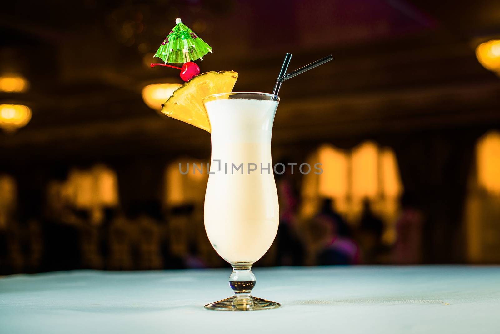 Alcohol coctail drink on the table in restaurant