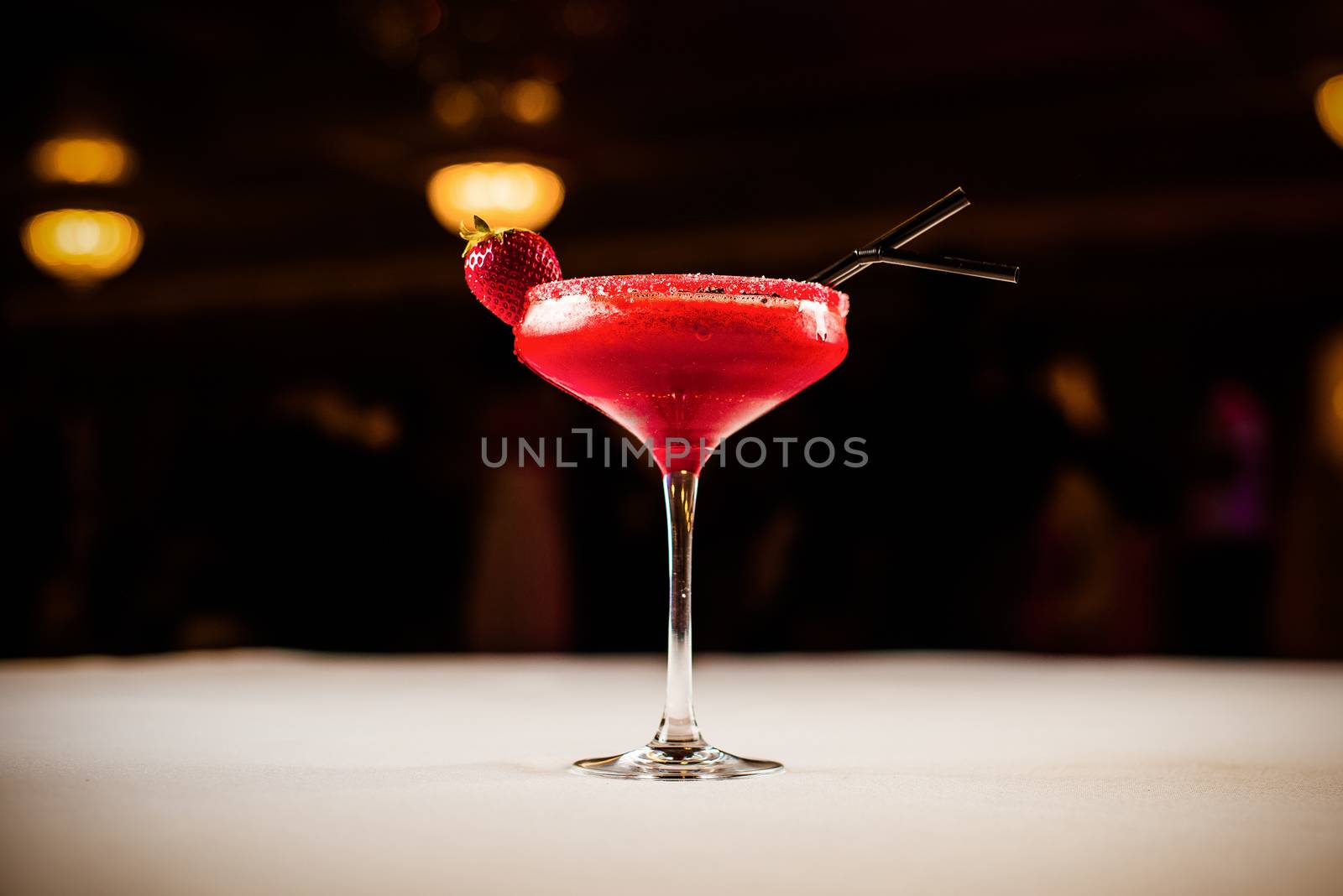 Alcohol coctail drink on the table in restaurant