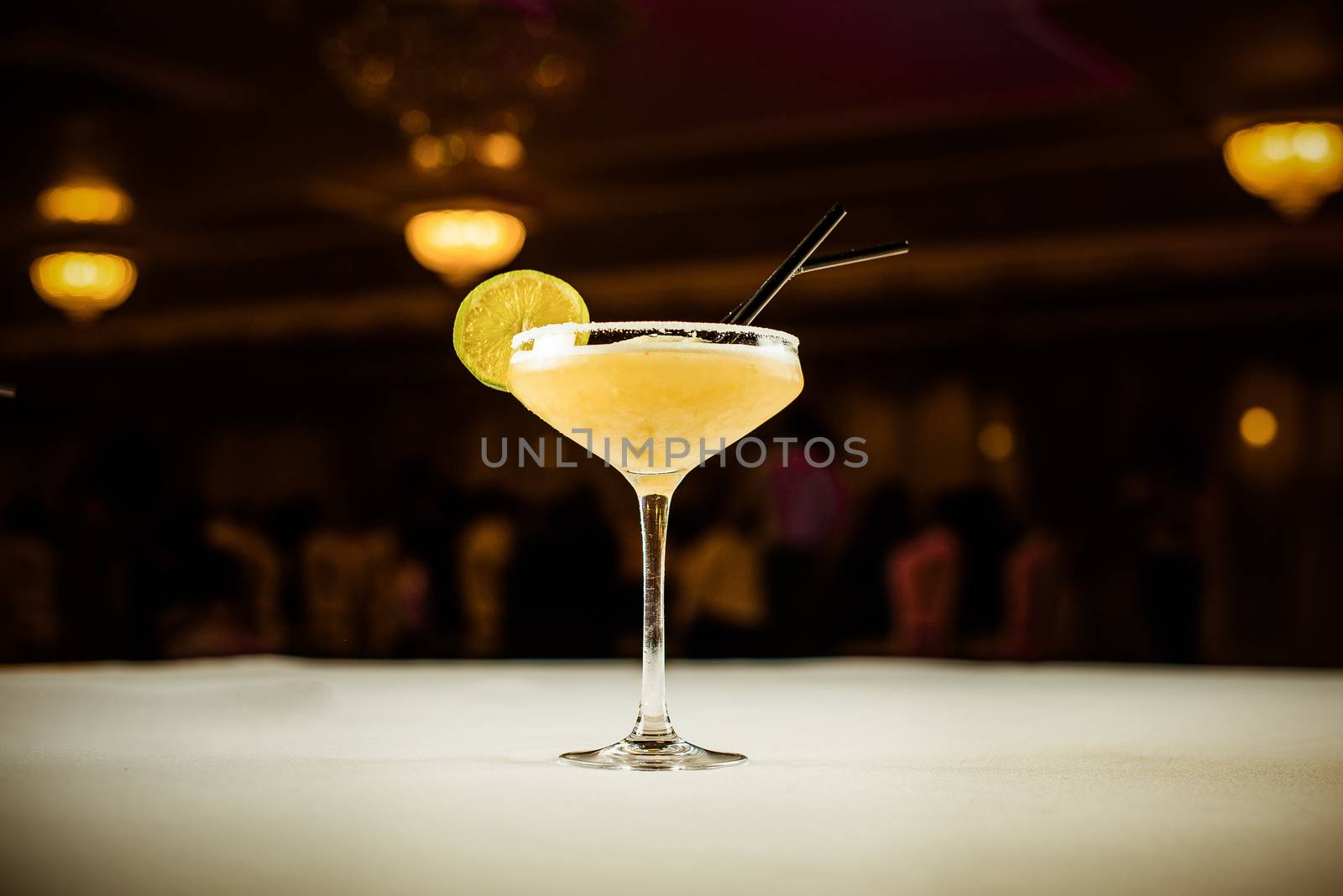 Alcohol coctail drink on the table in restaurant