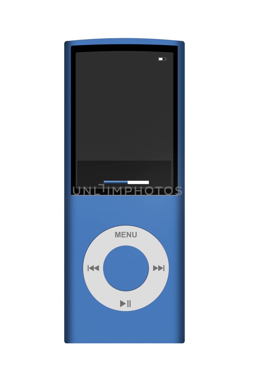 Illustration of apparatus mp3 blue