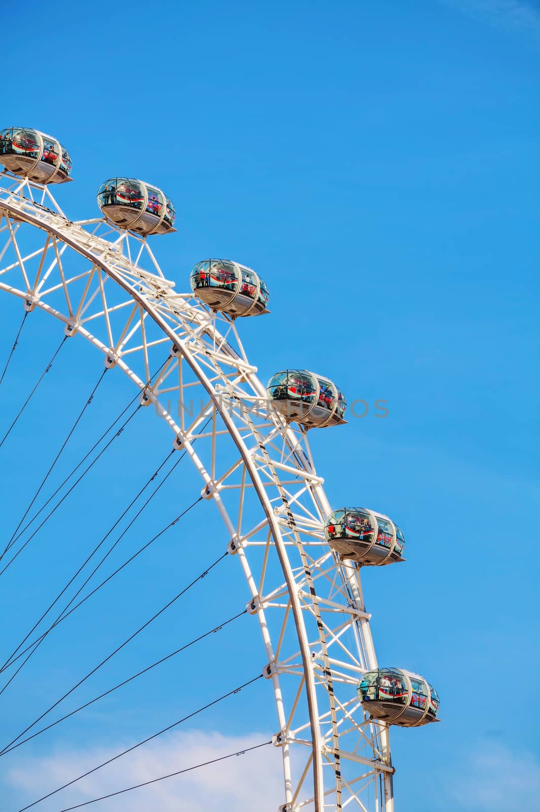 The London Eye Ferris wheel close up in London, UK by AndreyKr