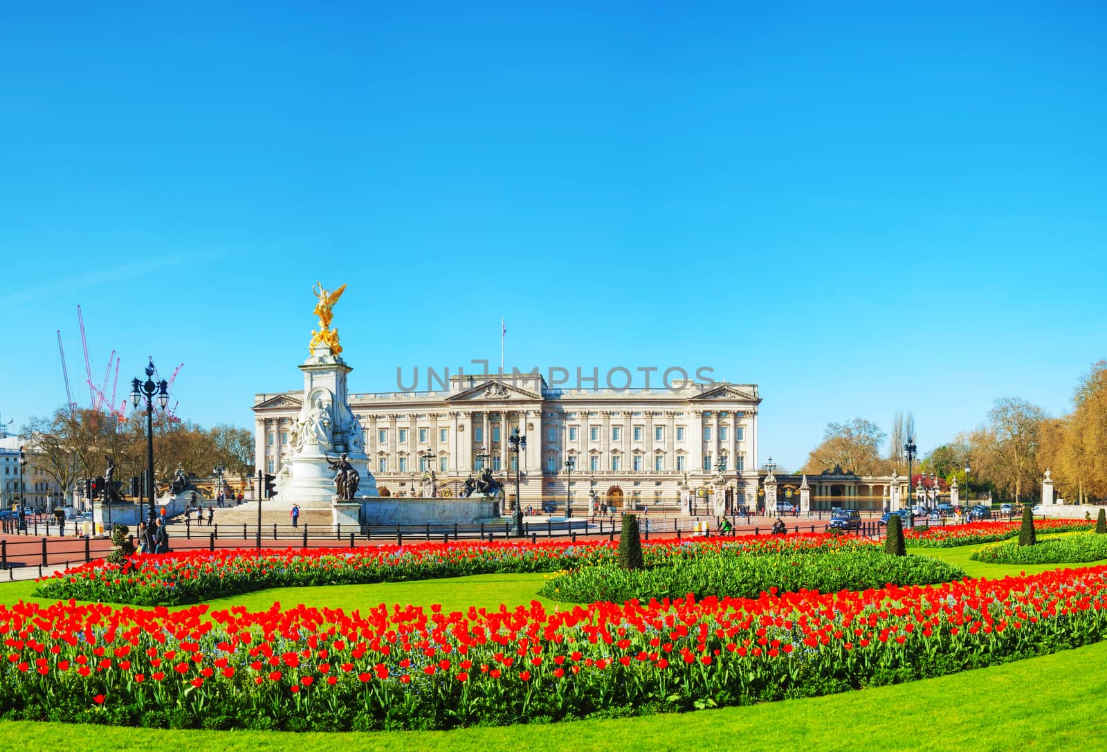 Buckingham palace panoramic overview in London, United Kingdom by AndreyKr