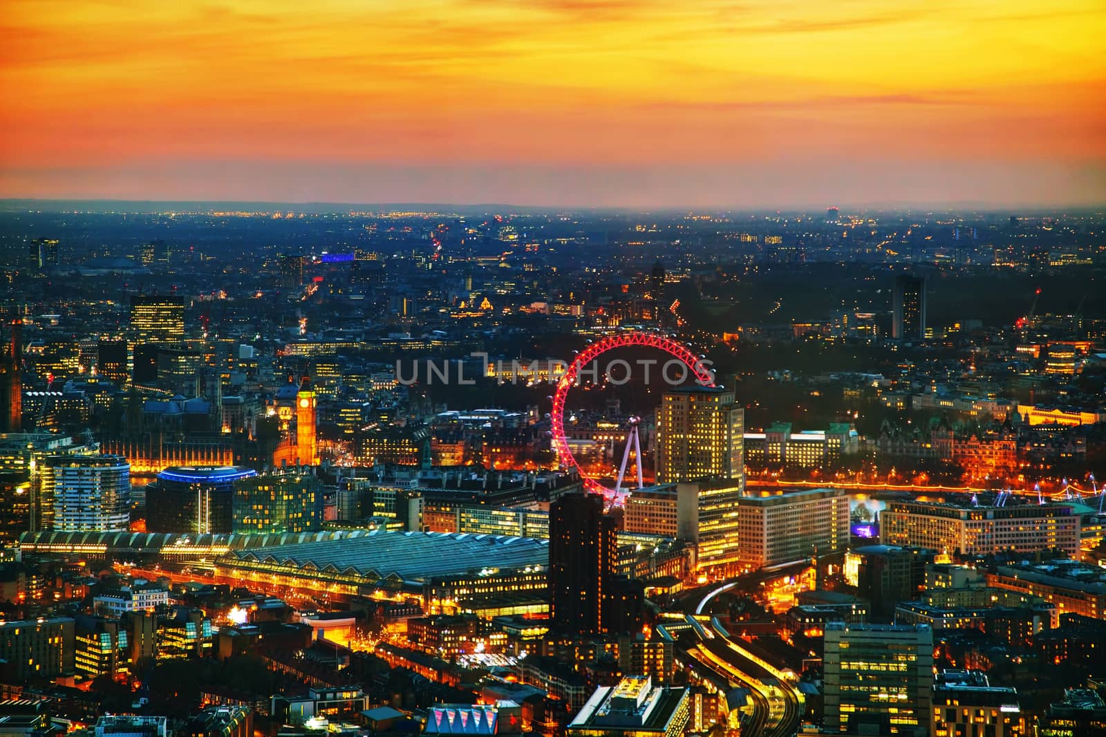 Aerial overview of London by AndreyKr
