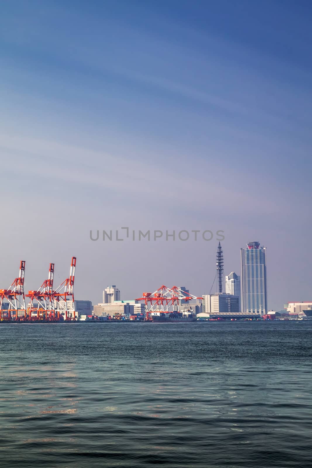 Harbor cranes in Osaka