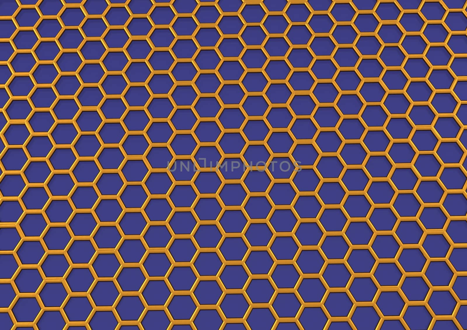 Abstract honeycomb background 3d illustration or backdrop.