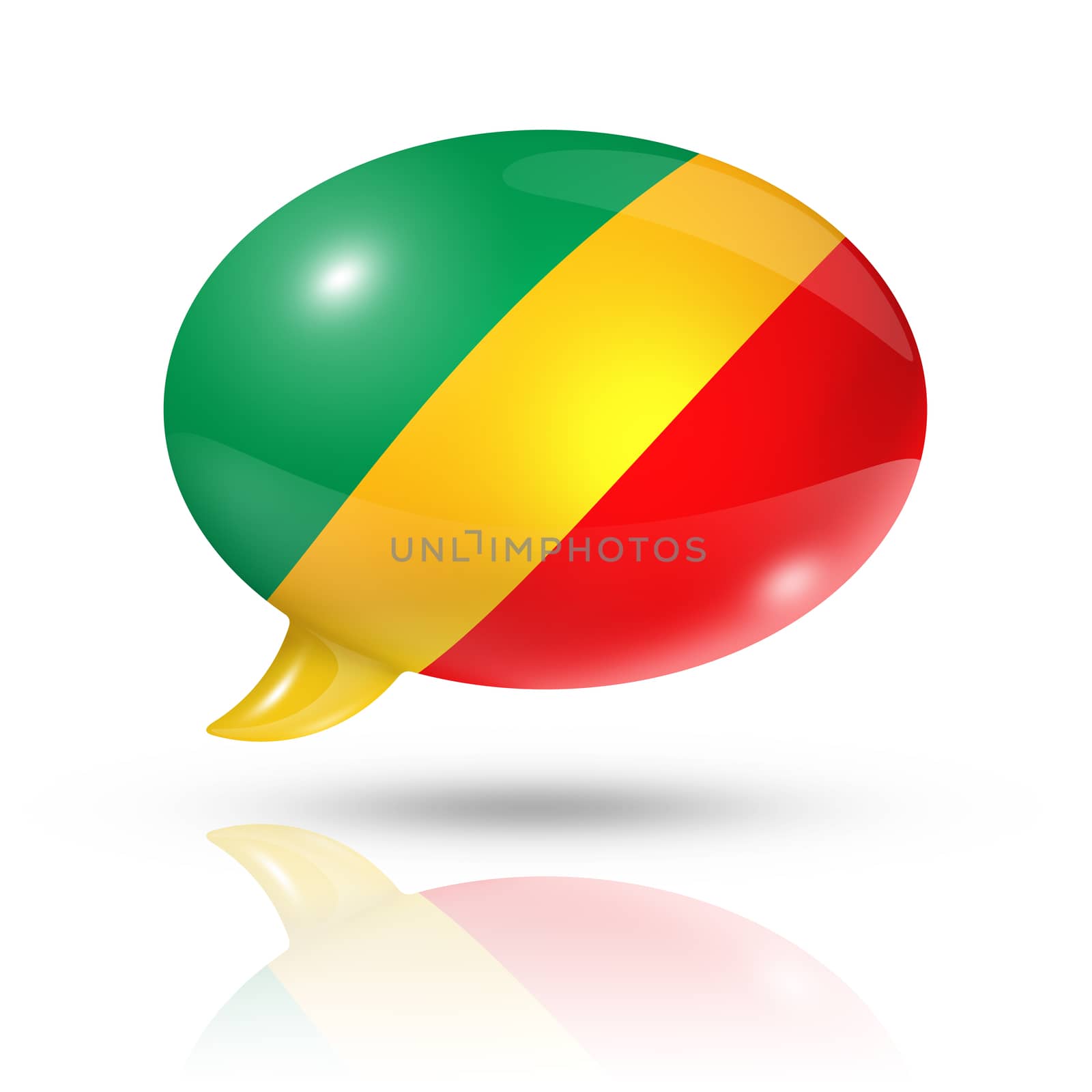 Republic of the Congo flag speech bubble by daboost
